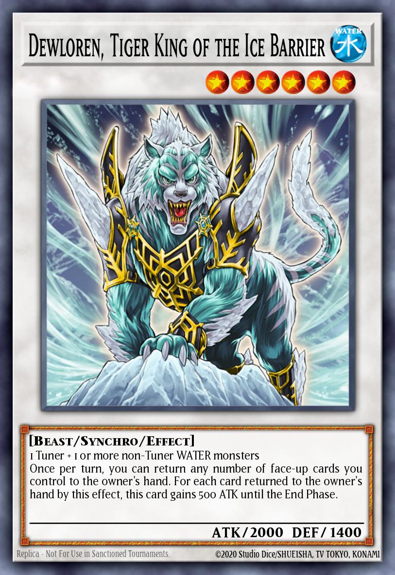 (052) YuGiOh TCG HAC1: Hidden Arsenal: Chapter 1 Single: Dewloren, Tiger King of the Ice Barrier  Ultra Parallel Rare