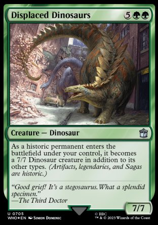 (705) Magic The Gathering Universes Beyond: Doctor Who: Extras Single: Displaced Dinosaurs Holo Uncommon