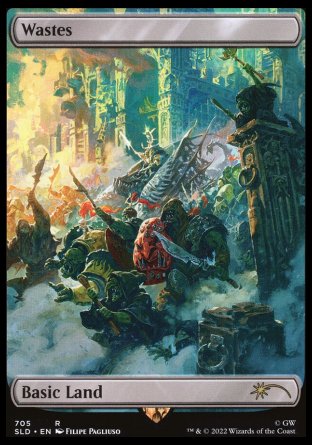 (705) Magic The Gathering Secret Lair Drop Series Single: Wastes (V.2) Holo Rare