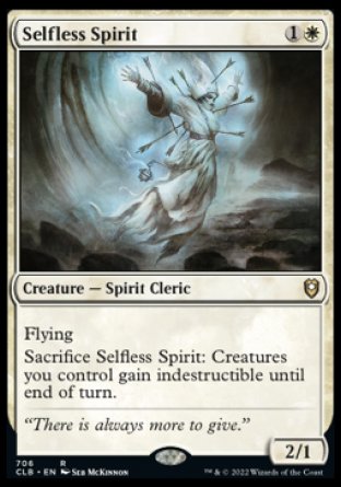 (706) Magic The Gathering Commander Legends: Battle for Baldur's Gate: Extras Single: Selfless Spirit  Rare