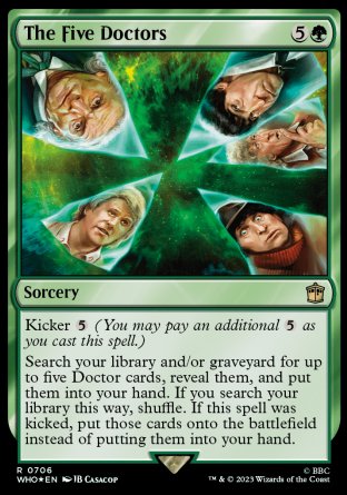 (706) Magic The Gathering Universes Beyond: Doctor Who: Extras Single: The Five Doctors (V.2) Holo Rare