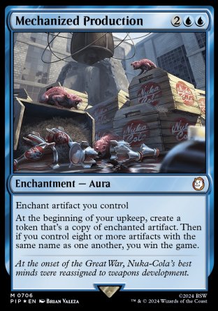 (706) Magic The Gathering Universes Beyond: Fallout: Extras Single: Mechanized Production (V.2)  Holo Mythic