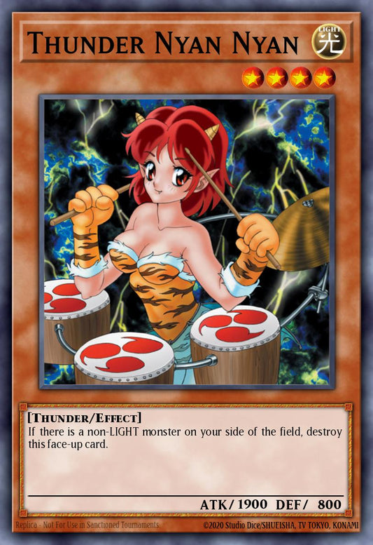 (169) YuGiOh TCG DB2: Dark Beginning 2 Single: Thunder Nyan Nyan  Rare