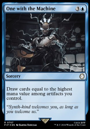 (707) Magic The Gathering Universes Beyond: Fallout: Extras Single: One with the Machine (V.2)  Holo Rare