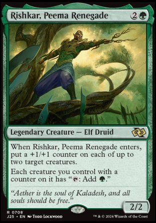 (708) Magic The Gathering Foundations Jumpstart Single: Rishkar, Peema Renegade  Rare