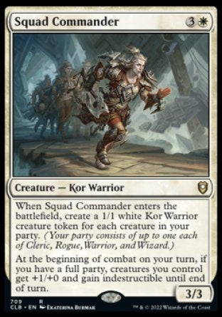 (709) Magic The Gathering Commander Legends: Battle for Baldur's Gate: Extras Single: Squad Commander Holo Rare