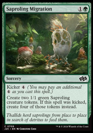 (709) Magic The Gathering Foundations Jumpstart Single: Saproling Migration  Common