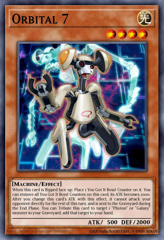 (197) YuGiOh TCG RA04: Quarter Century Stampede Single: Orbital 7 (V.1 - Platinum Secret Rare)  Platinum Secret Rare