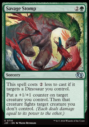 (710) Magic The Gathering Foundations Jumpstart Single: Savage Stomp  Uncommon