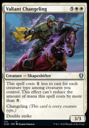 (711) Magic The Gathering Commander Legends: Battle for Baldur's Gate: Extras Single: Valiant Changeling  Uncommon