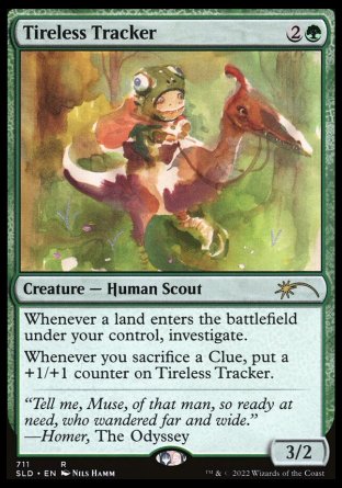 (711) Magic The Gathering Secret Lair Drop Series Single: Tireless Tracker Holo Rare