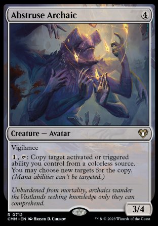 (712) Magic The Gathering Commander Masters: Extras Single: Abstruse Archaic Holo Rare