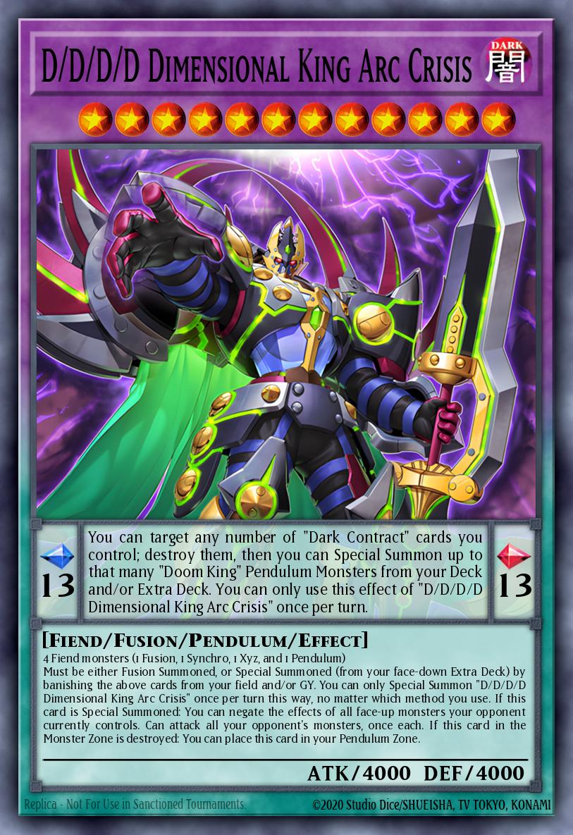 (035) YuGiOh TCG DOOD: Doom of Dimensions Single: D/D/D/D Dimensional King Arc Crisis (V.1 - Ultra Rare)  Ultra Rare