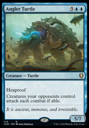 (713) Magic The Gathering Commander Legends: Battle for Baldur's Gate: Extras Single: Angler Turtle  Rare