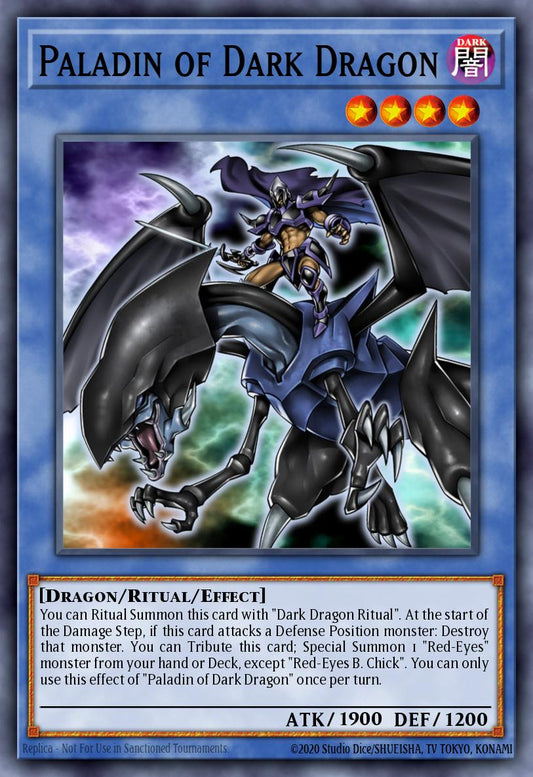 (069) YuGiOh TCG DLCS: Dragons of Legend: The Complete Series Single: Paladin of Dark Dragon (V.2 - Ultra Rare)  Ultra Rare