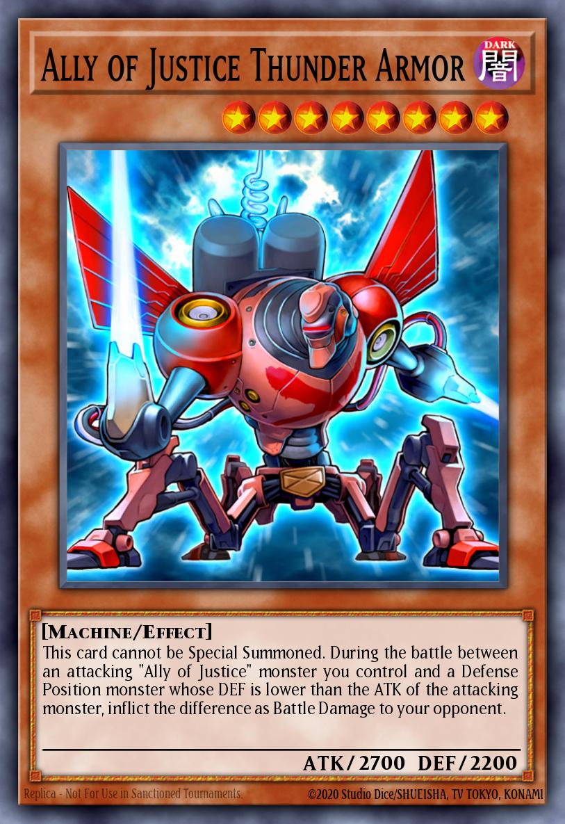 (083) YuGiOh TCG HAC1: Hidden Arsenal: Chapter 1 Single: Ally of Justice Thunder Armor (V.1 - Common)  Common