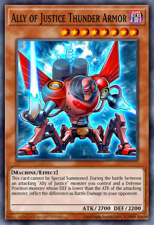 (083) YuGiOh TCG HAC1: Hidden Arsenal: Chapter 1 Single: Ally of Justice Thunder Armor (V.1 - Common)  Common