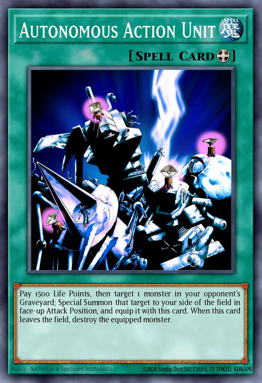 (050) YuGiOh TCG PHRE: Phantom Revenge Single: Autonomous Action Unit (V.1 - Rare)  Rare