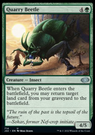 (714) Magic The Gathering Jumpstart 2022 Single: Quarry Beetle  Uncommon