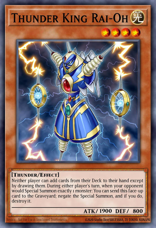 (206) YuGiOh TCG RA03: Quarter Century Bonanza Single: Thunder King Rai-Oh (V.1 - Platinum Secret Rare)  Platinum Secret Rare