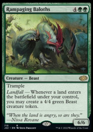 (715) Magic The Gathering Jumpstart 2022 Single: Rampaging Baloths  Rare