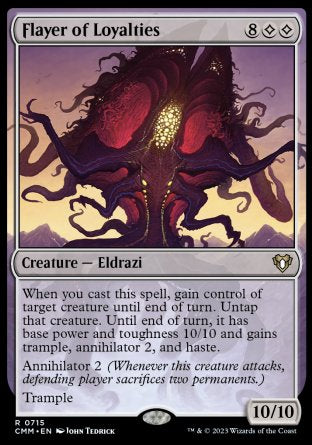 (715) Magic The Gathering Commander Masters: Extras Single: Flayer of Loyalties Holo Rare