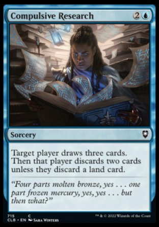 (715) Magic The Gathering Commander Legends: Battle for Baldur's Gate: Extras Single: Compulsive Research  Common