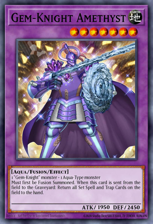 (141) YuGiOh TCG BLMM: Battles of Legend: Monster Mayhem Single: Gem-Knight Amethyst  Ultra Rare