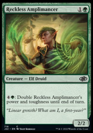 (716) Magic The Gathering Jumpstart 2022 Single: Reckless Amplimancer  Common