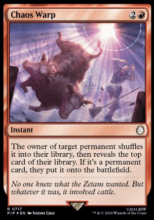 (717) Magic The Gathering Universes Beyond: Fallout: Extras Single: Chaos Warp (V.2)  Holo Rare