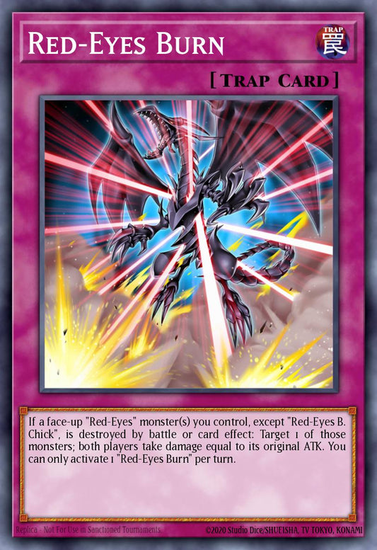 (072) YuGiOh TCG DLCS: Dragons of Legend: The Complete Series Single: Red-Eyes Burn  Common