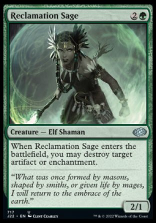 (717) Magic The Gathering Jumpstart 2022 Single: Reclamation Sage  Uncommon