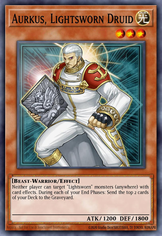 (081) YuGiOh TCG LODT: Light of Destruction Single: Aurkus, Lightsworn Druid (V.2 - Super Rare)  Super Rare