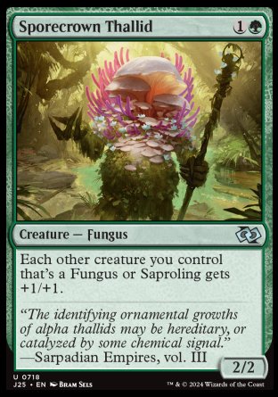 (718) Magic The Gathering Foundations Jumpstart Single: Sporecrown Thallid  Uncommon