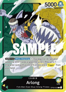 (022) One Piece TCG OP03: Pillars of Strength Single: Arlong (OP03-022) (V.1)  Leader