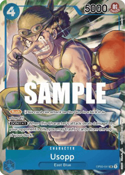 (041) One Piece TCG OP03: Pillars of Strength Single: Usopp (OP03-041) (V.2)  Alternate Art