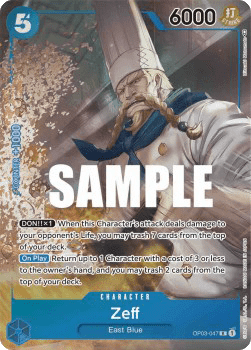 (047) One Piece TCG OP03: Pillars of Strength Single: Zeff (OP03-047) (V.2)  Alternate Art