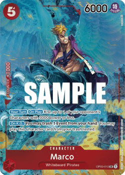 (013) One Piece TCG OP03: Pillars of Strength Single: Marco (OP03-013) (V.2)  Alternate Art