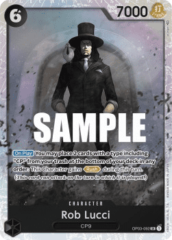 (092) One Piece TCG OP03: Pillars of Strength Single: Rob Lucci (OP03-092) (V.1)  Super Rare