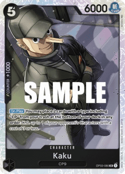 (080) One Piece TCG OP03: Pillars of Strength Single: Kaku (OP03-080) (V.1)  Super Rare