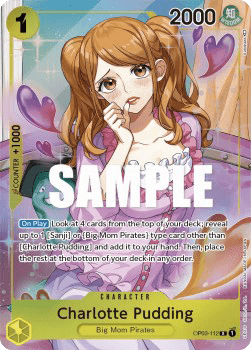 (112) One Piece TCG OP03: Pillars of Strength Single: Charlotte Pudding (OP03-112) (V.2)  Alternate Art