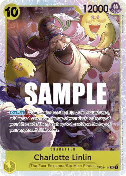 (114) One Piece TCG OP03: Pillars of Strength Single: Charlotte Linlin (OP03-114) (V.1)  Super Rare