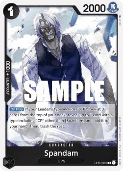 (086) One Piece TCG OP03: Pillars of Strength Single: Spandam (OP03-086) (V.1)  Rare