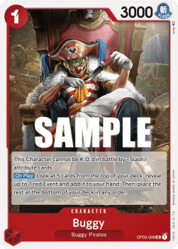 (008) One Piece TCG OP03: Pillars of Strength Single: Buggy (OP03-008)  Uncommon