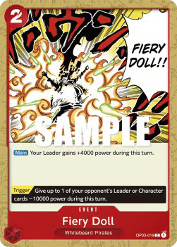(019) One Piece TCG OP03: Pillars of Strength Single: Fiery Doll (OP03-019)  Common