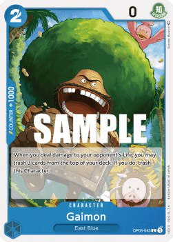 (043) One Piece TCG OP03: Pillars of Strength Single: Gaimon (OP03-043)  Common
