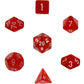 Chessex Translucent Polyhedral 7-Die Set: Red / White