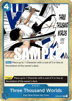 (057) One Piece TCG OP03: Pillars of Strength Single: Three Thousand Worlds (OP03-057)  Rare