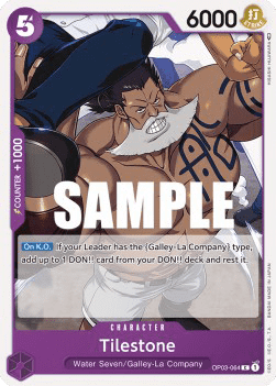 (064) One Piece TCG OP03: Pillars of Strength Single: Tilestone (OP03-064)  Common