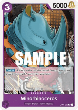 (069) One Piece TCG OP03: Pillars of Strength Single: Minorhinoceros (OP03-069)  Common